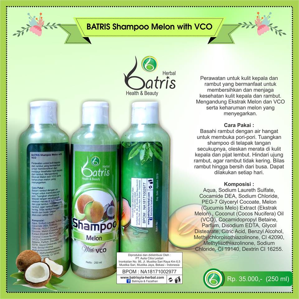 Batrisyia Shampoo Melon + VCO