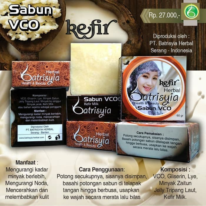 sabun kefir untuk flek kulit sensitif batrisyia herbal skincare