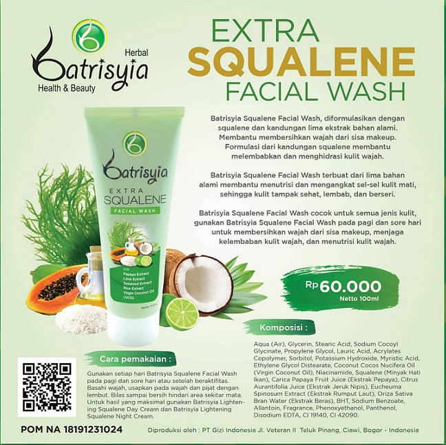 batrisyia facial wash extra squalene