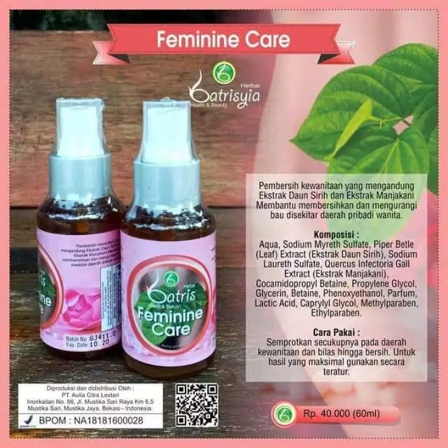 Batrisyia Feminine care untuk keputihan