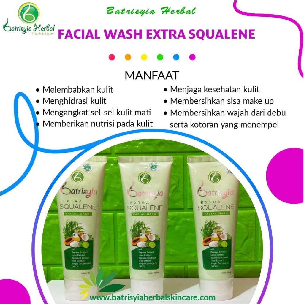 batrisyia herbal facial wash extra squalene