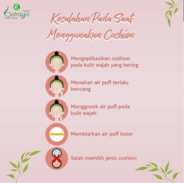 Kesalahan pada saat menggunakan cushion