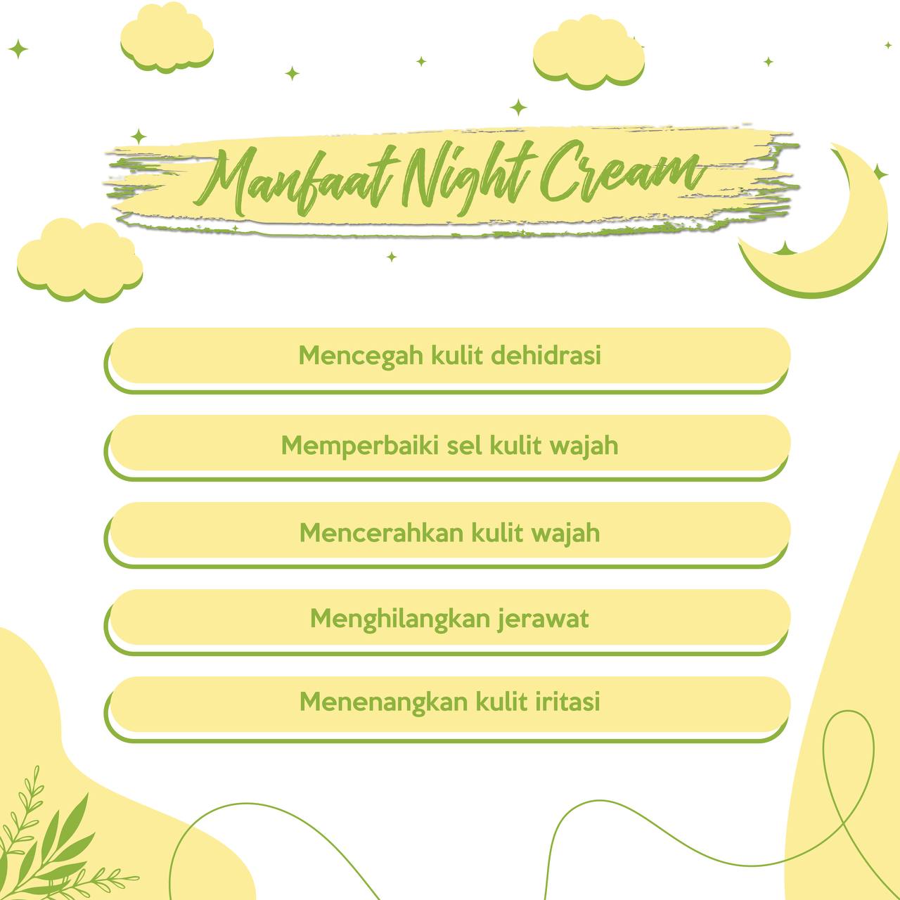 kegunaan krim malam untuk kecantikan wajah