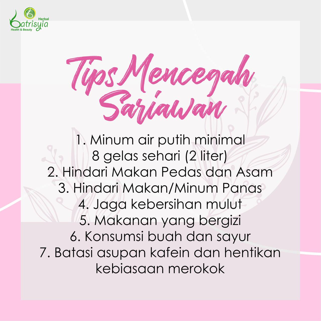 Tips mengatasi sariawan