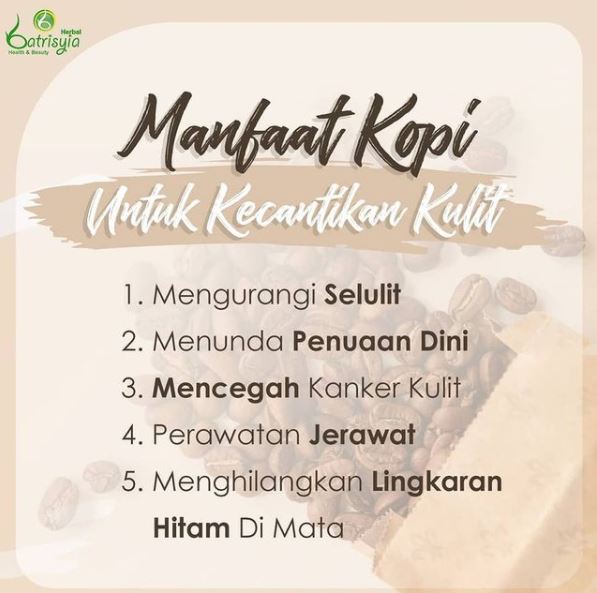 Khasiat kopi untuk kecantikan kulit