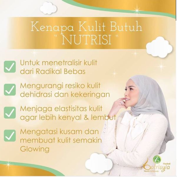 kulit butuh nutrisi agar kelihatan cantik dan bersih