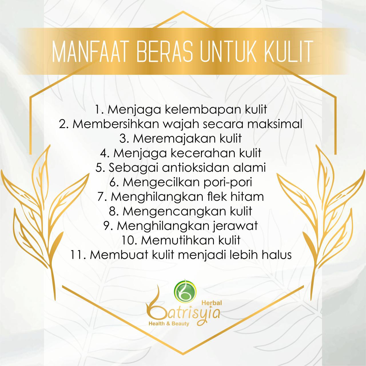 kegunan beras untuk kesehatan kulit