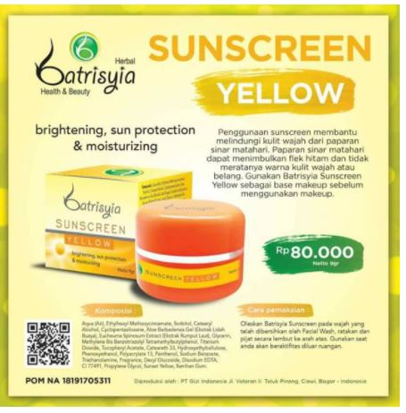 sunscreen anti UV alami 