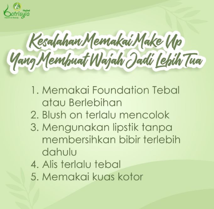 beberapa kesalahan make up yang membuat wajah lebih tua