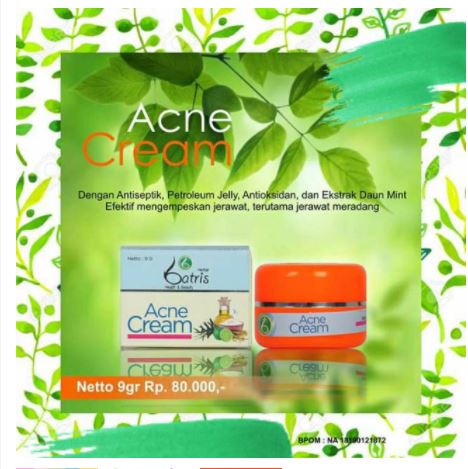 Manfaat Acne Cream Totol untuk atasi jerawat