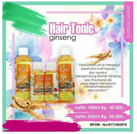 Manfaat Batrisyia Hair tonic Ginseng untuk rambut