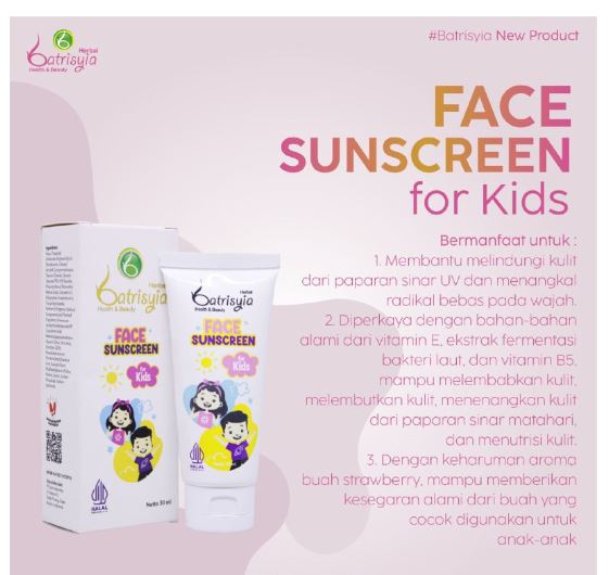 Face Sunscreen alami untuk anak 