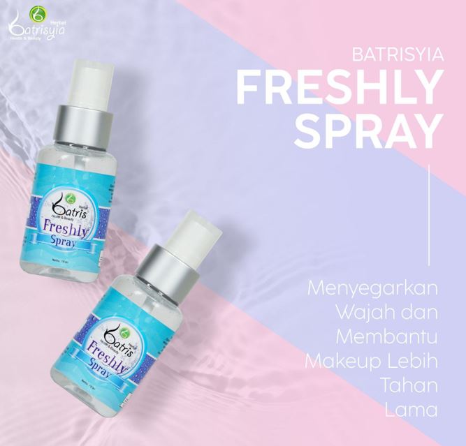 wajah lembab dengan batrisyia freshly spray