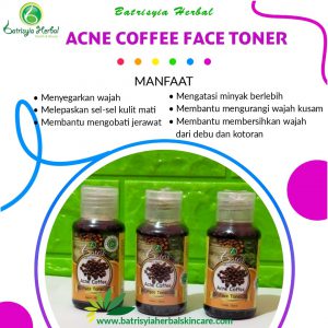 acne coffee face toner batrisyia herbal skincare