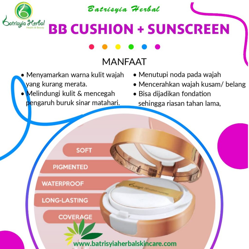 bb cushion plus sunscreen batrisyia herbal skincare