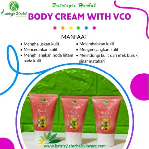 body cream with vco batrisyia herbal skincare