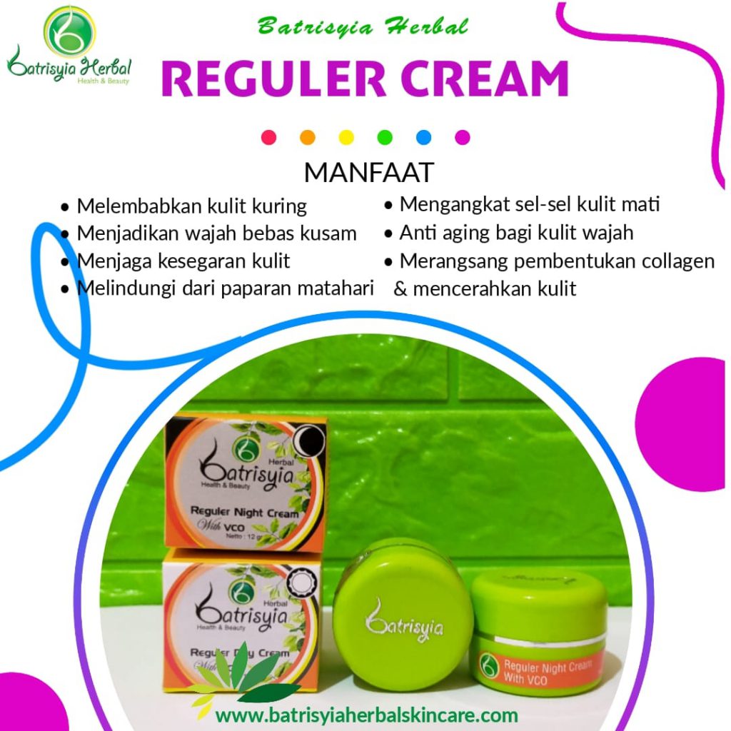 cream reguler day and night batrisyia herbal skincare