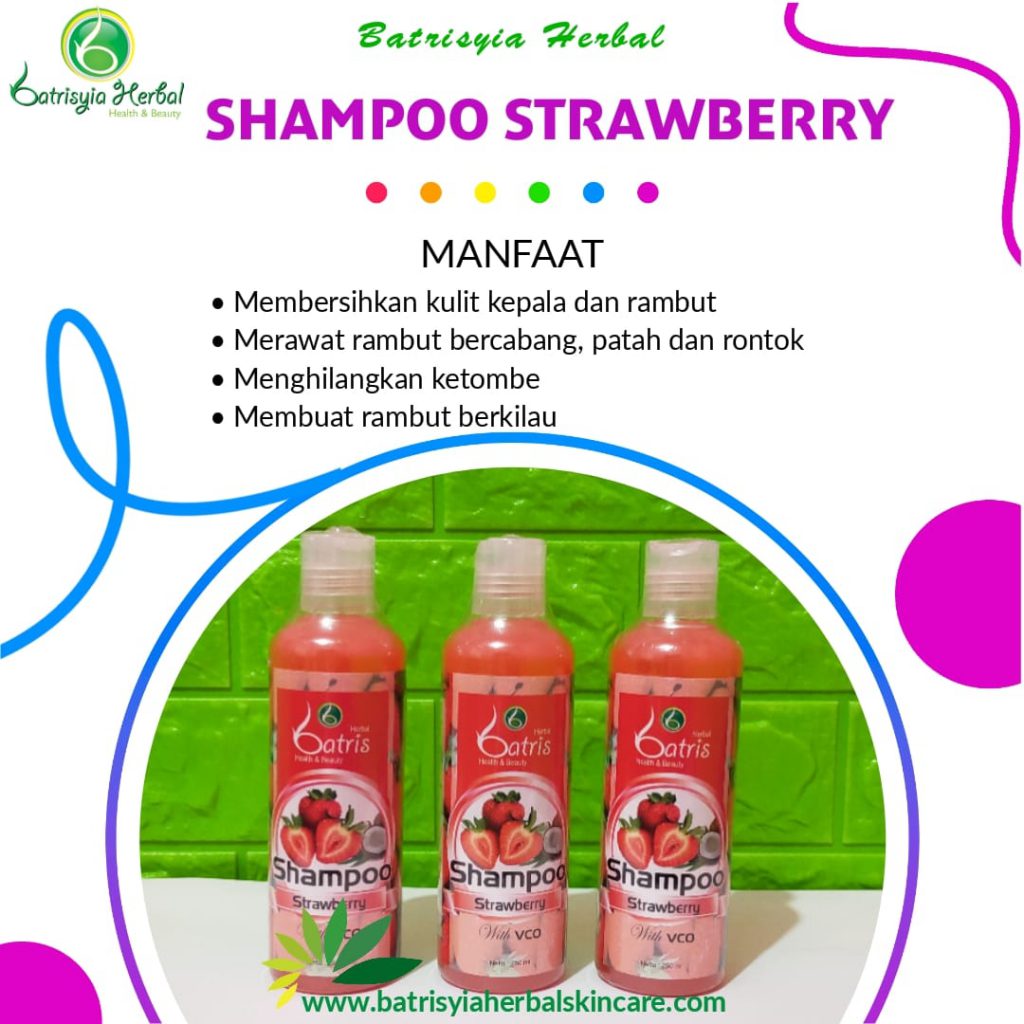 shampoo strawberry batrisyia herbal skincare